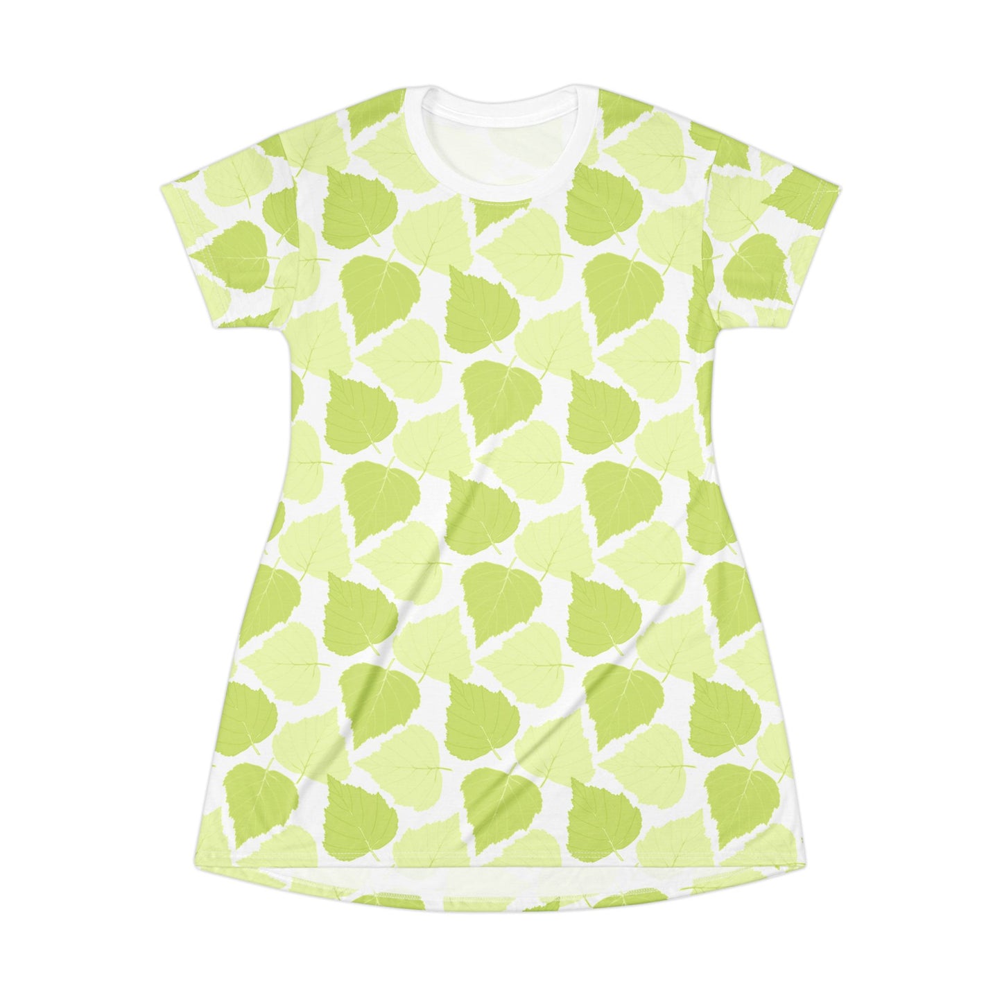 T-Shirt Dress - Birch Leave Design