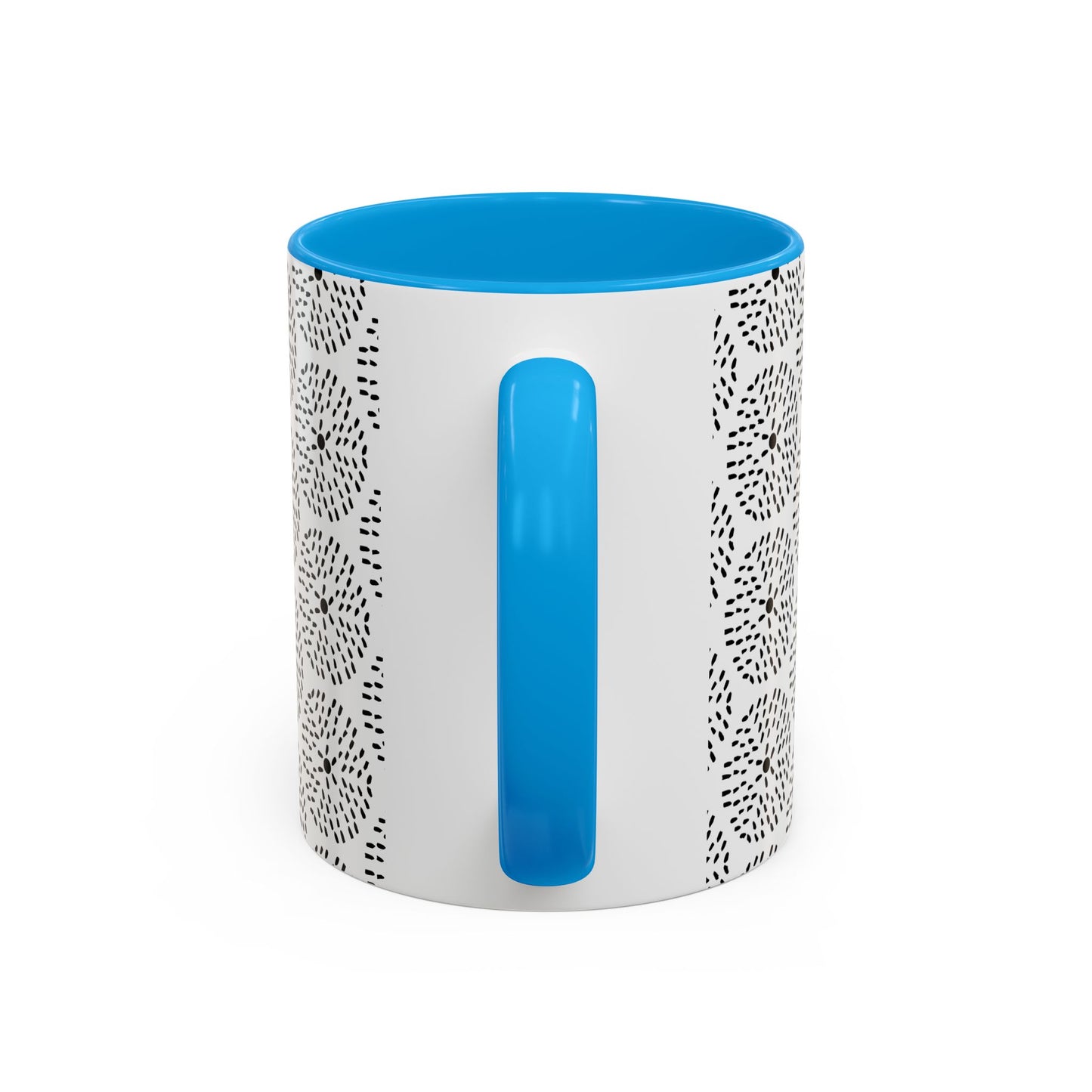 Geometric Dandelion Ink Stylized Mug, 11oz - Minimalistic and Elegant Design