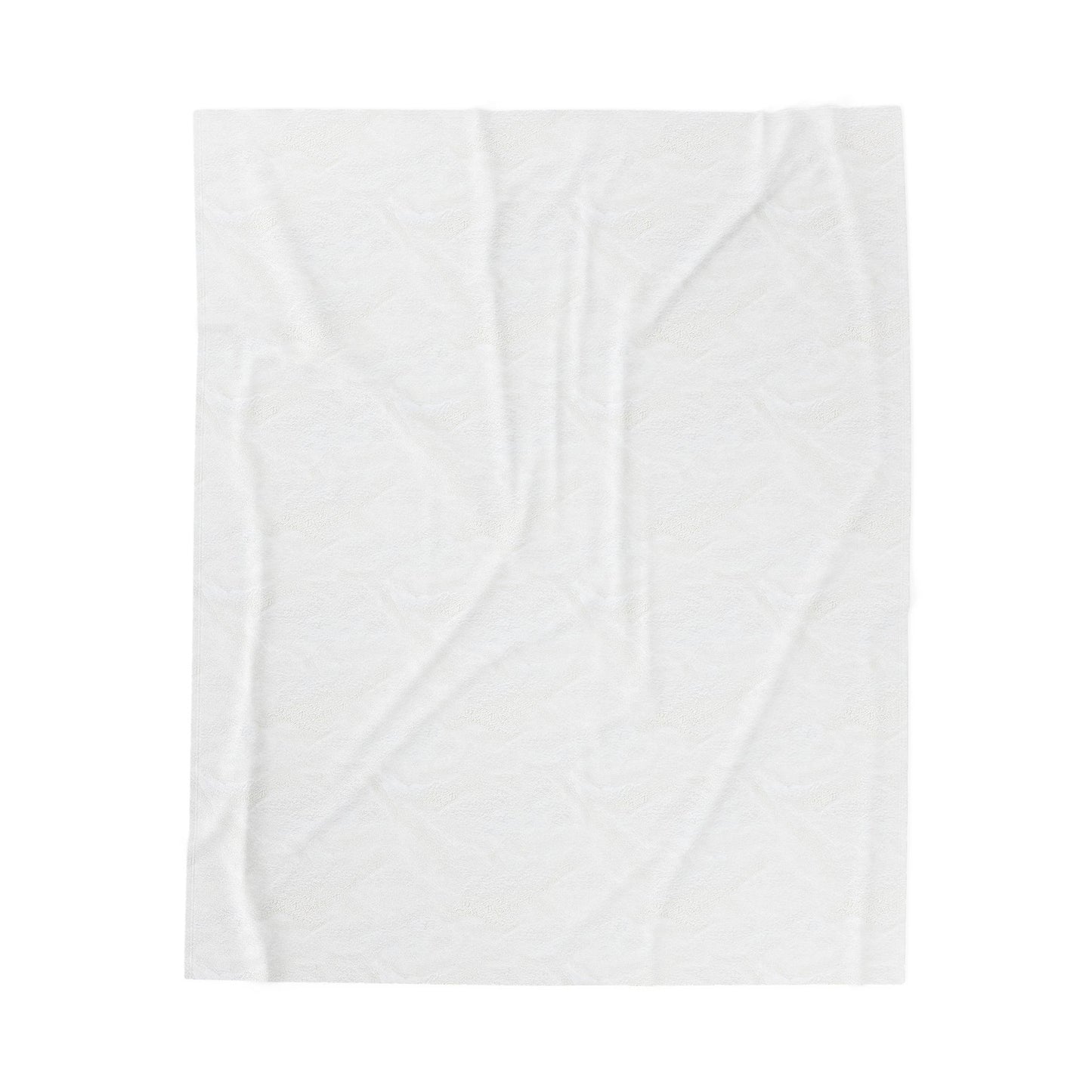 Stylized Flower, Black and White Velveteen Plush Blanket - Minimalist Pattern