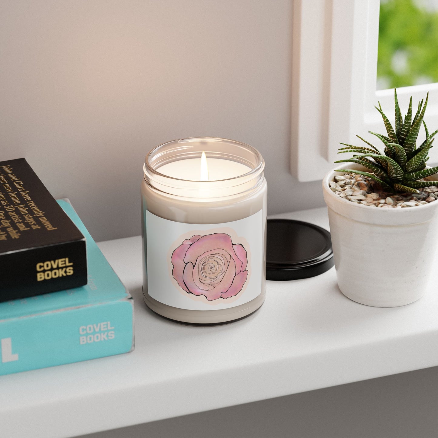 Rose Blossom - Scented Soy Candle - 9oz Eco-Friendly Home Décor