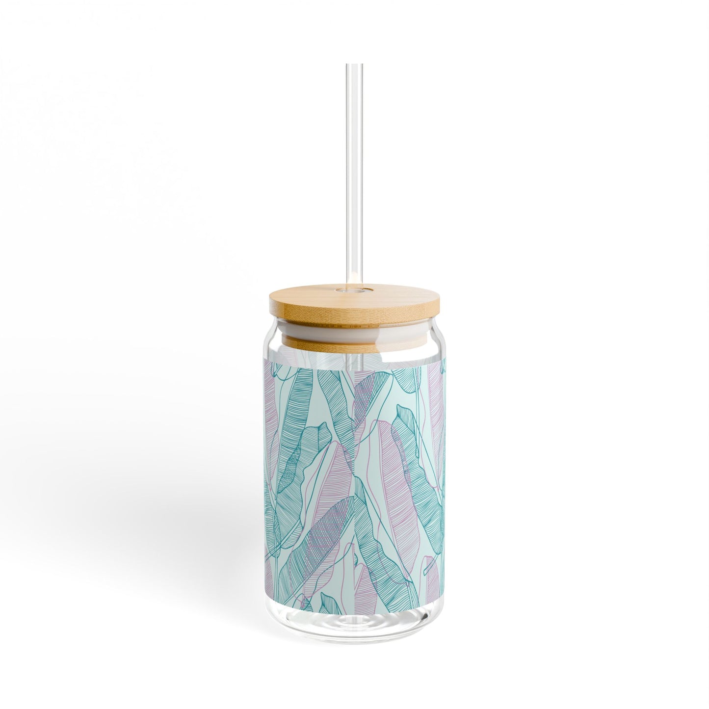 Stylish 16oz Sipper Glass with Bamboo Lid, Perfect for Home, Parties, Gifts, Eco-Friendly, Drinkware