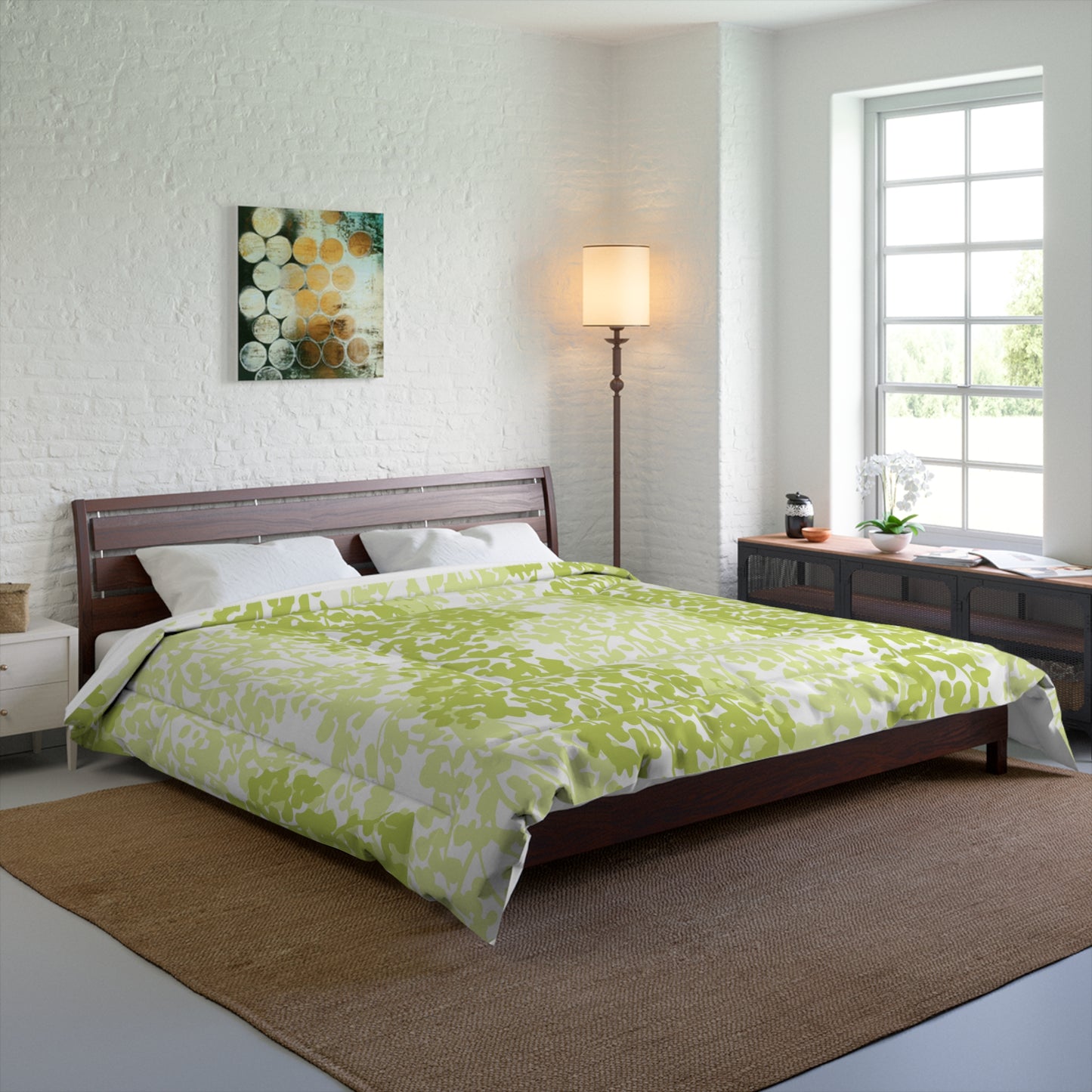 Weeping Birch - Nature-Inspired Green Comforter for Cozy Bedrooms