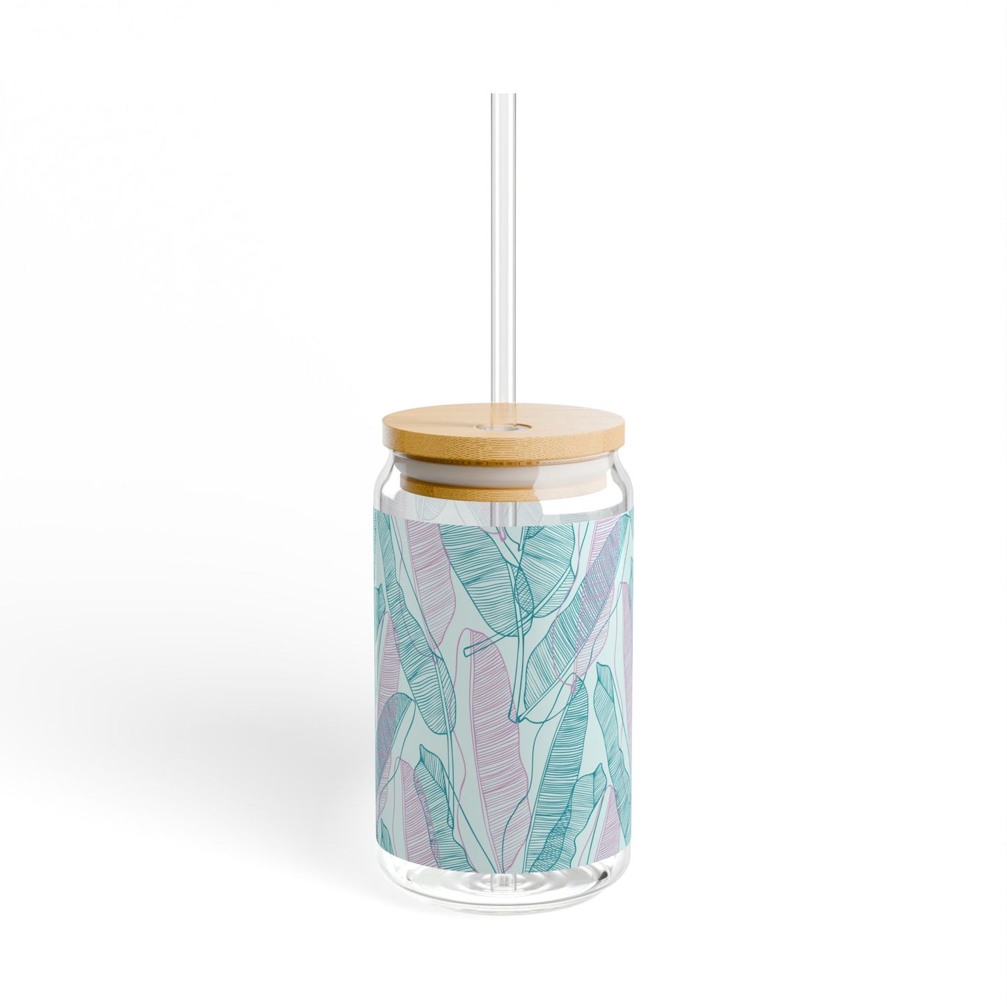 Stylish 16oz Sipper Glass with Bamboo Lid, Perfect for Home, Parties, Gifts, Eco-Friendly, Drinkware
