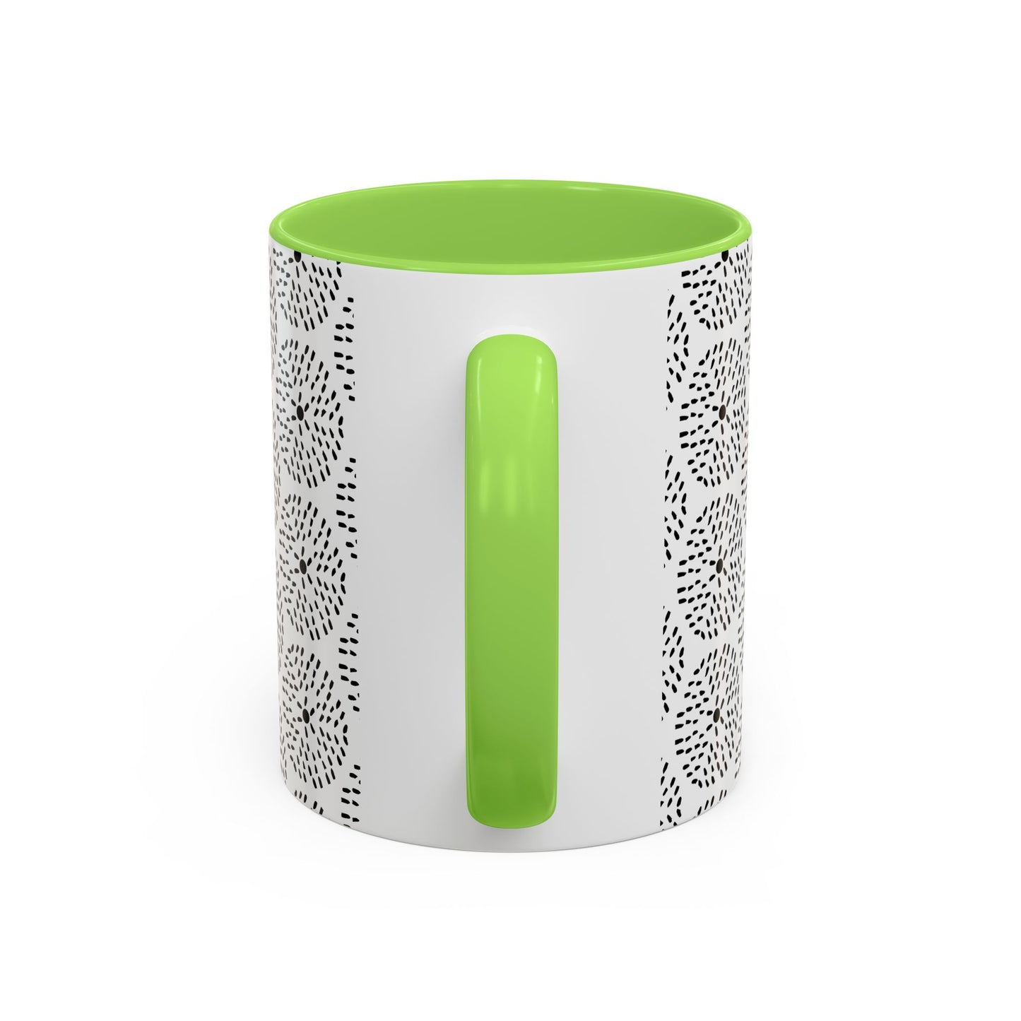 Geometric Dandelion Ink Stylized Mug, 11oz - Minimalistic and Elegant Design
