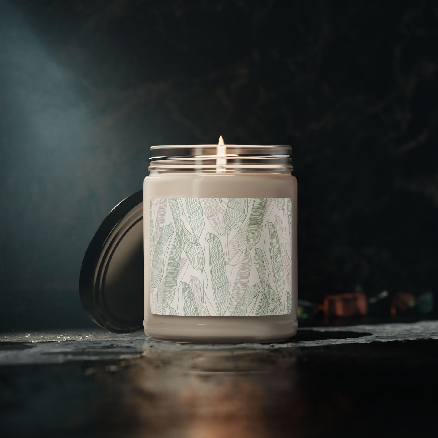 Tropical Leaves - Scented Soy Candle, 9oz
