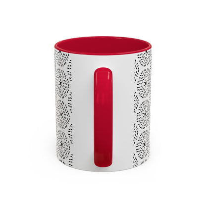 Geometric Dandelion Ink Stylized Mug, 11oz - Minimalistic and Elegant Design