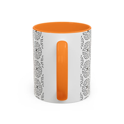 Geometric Dandelion Ink Stylized Mug, 11oz - Minimalistic and Elegant Design