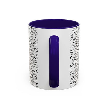 Geometric Dandelion Ink Stylized Mug, 11oz - Minimalistic and Elegant Design