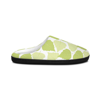 Birch Leaves -  Botanical Print Slippers - Cozy Comfort for Home