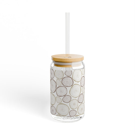 Stylish 16oz Sipper Glass with Bamboo Lid, Perfect for Home, Parties, Gifts, Eco-Friendly, Drinkware