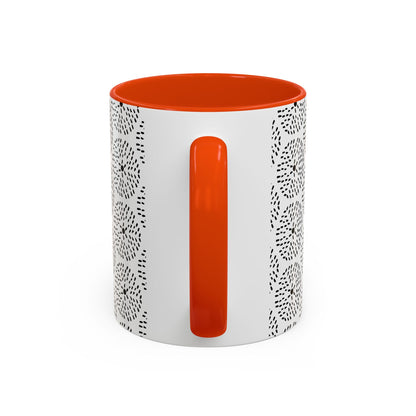 Geometric Dandelion Ink Stylized Mug, 11oz - Minimalistic and Elegant Design
