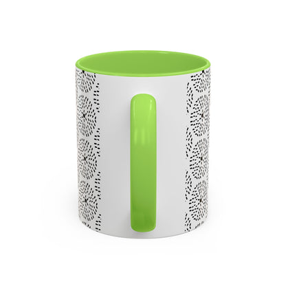 Geometric Dandelion Ink Stylized Mug, 11oz - Minimalistic and Elegant Design