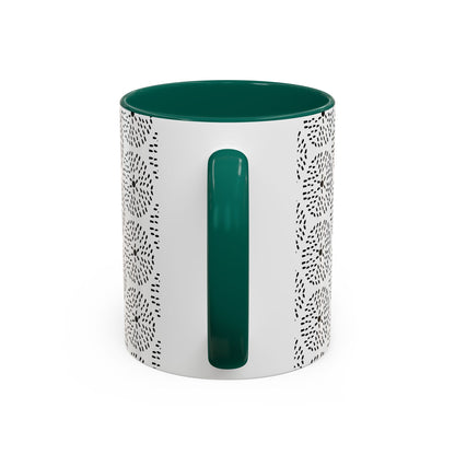 Geometric Dandelion Ink Stylized Mug, 11oz - Minimalistic and Elegant Design