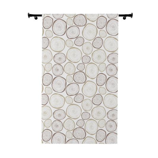 Botanical Print Window Curtain - Bright Green Leafy Design for Natural Vibe